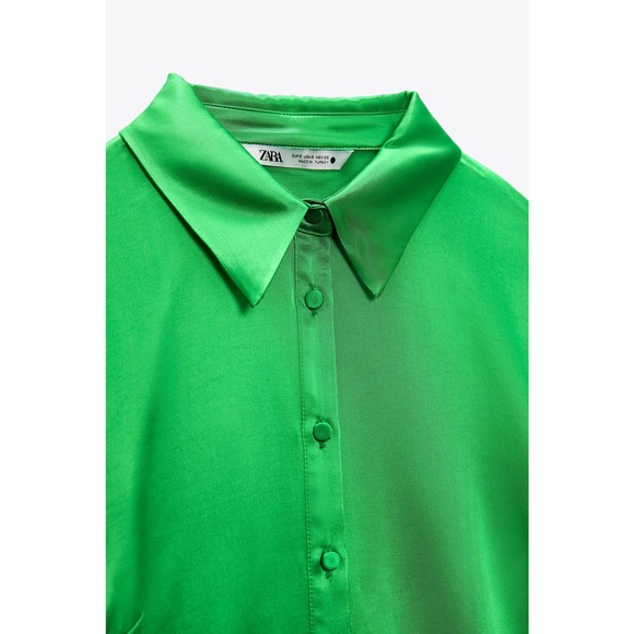 Zara FITTED BLOUSE WITH GATHERED DETAIL - Picture 6 of 7